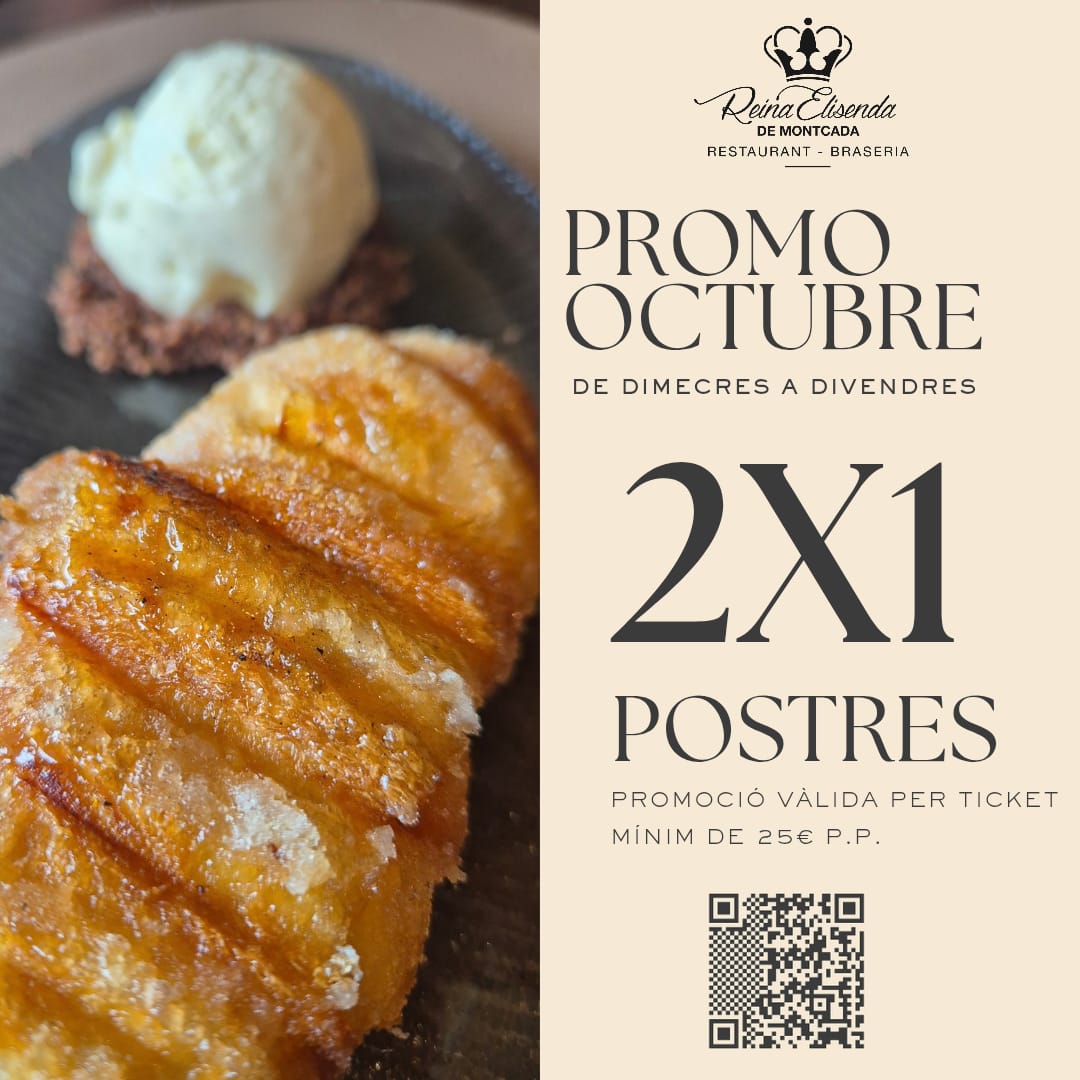 Promoció octubre en postres - Restaurante Reina Elisenda