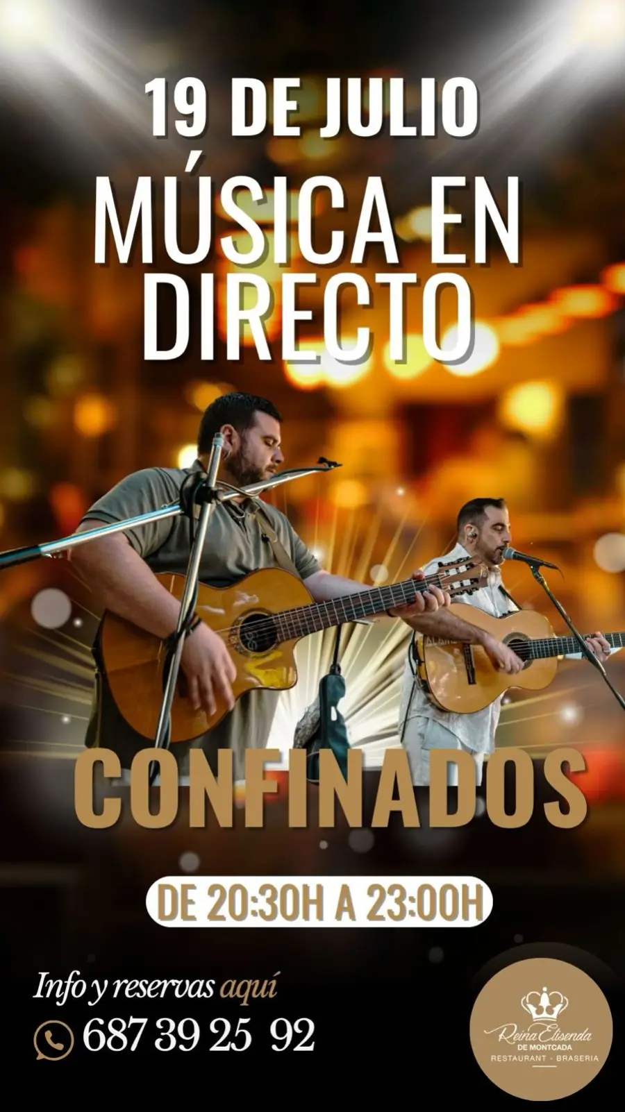 Restaurante con música en vivo Barcelona – Reina Elisenda